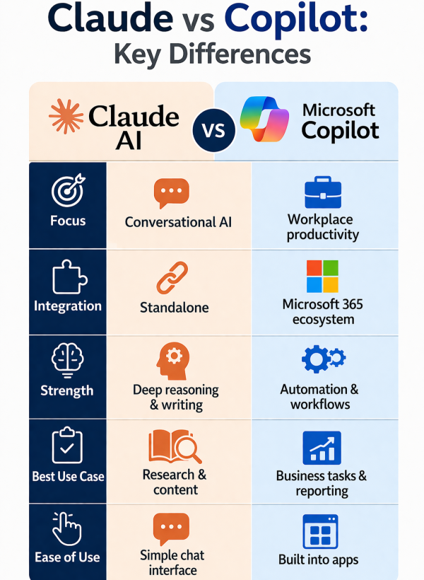 Claude vs Microsoft Copilot: Key Differences & Features Guide